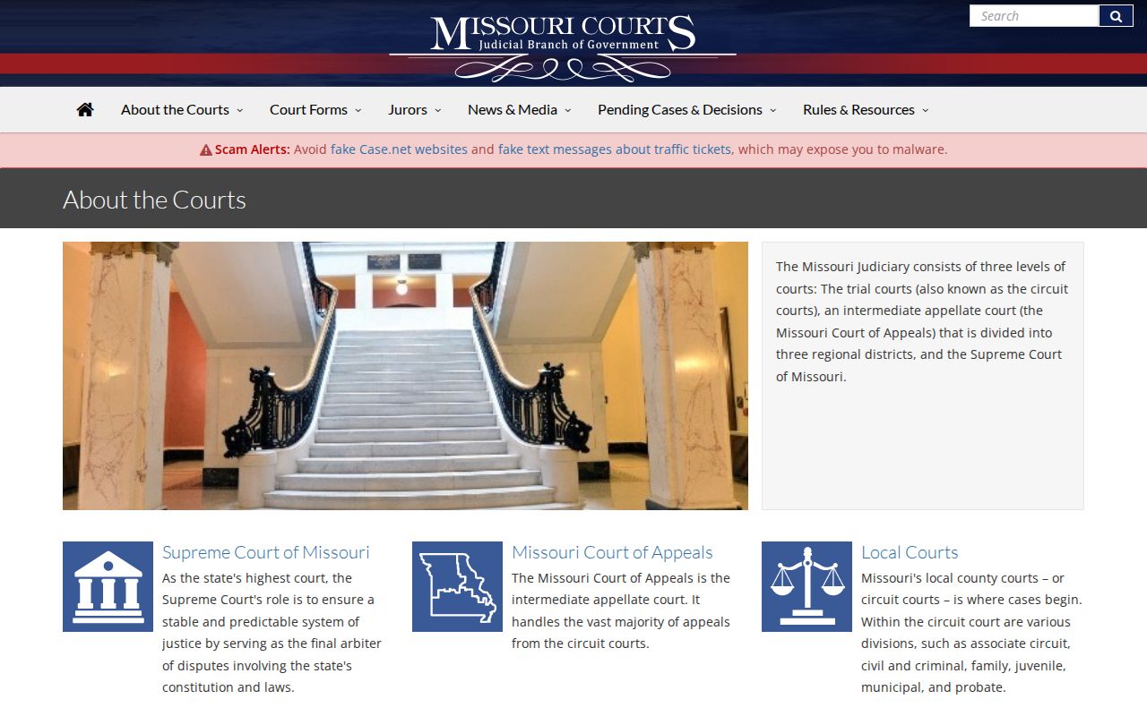 McDonald County court docket Missouri court structure reference