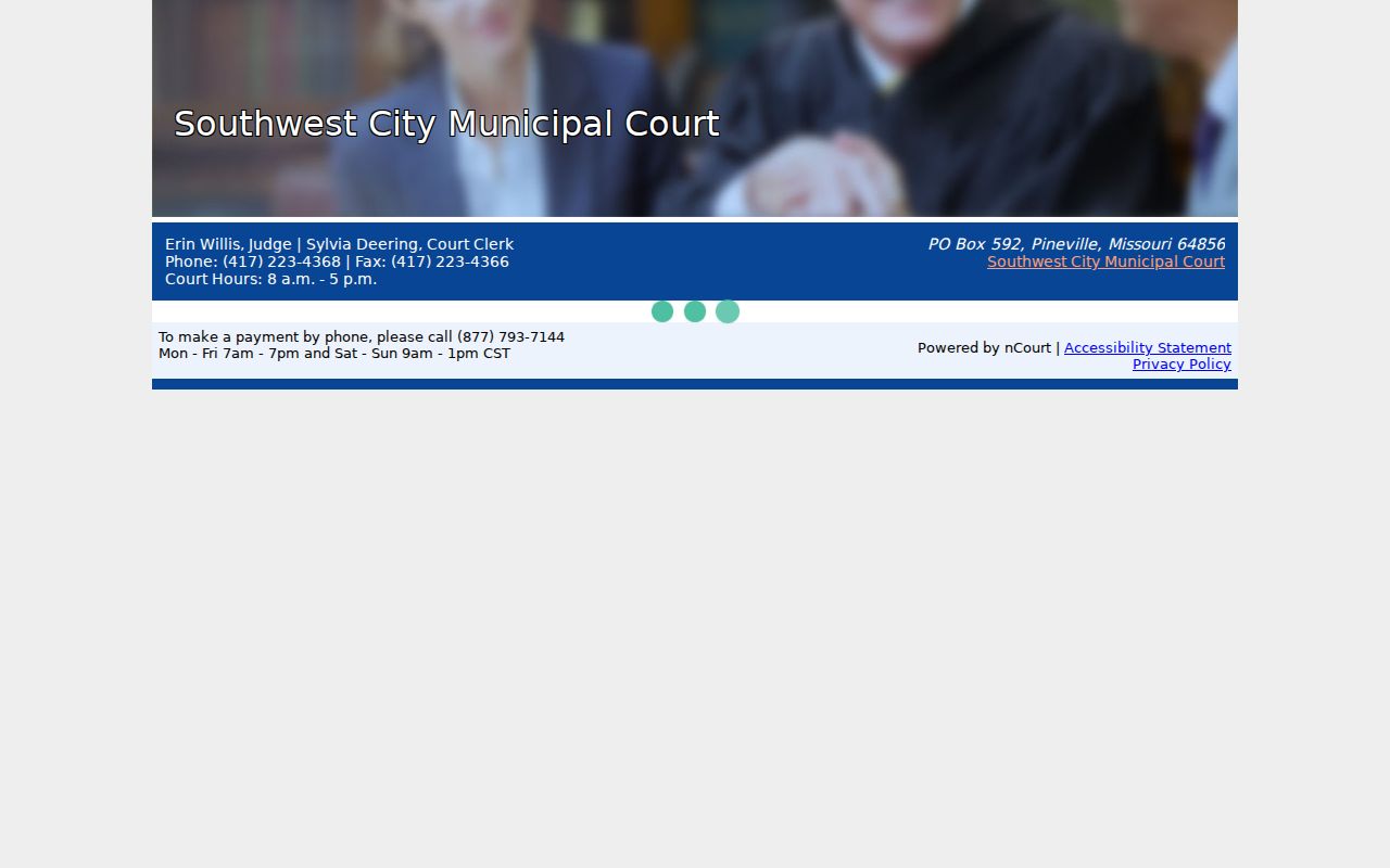 McDonald County traffic court source for Southwest City shared municipal ticket payment